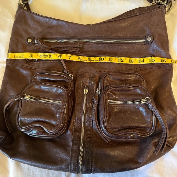 Tano Large Dark Brown Leather Carryall Crossbody/Shoulder Bag - Picture 7 of 11